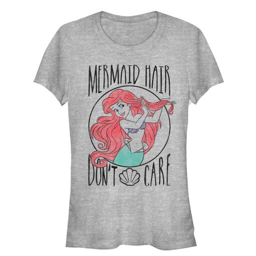 Junior’s The Little Mermaid Ariel Hair Don’t Care T-Shirt