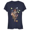 Junior’s Toy Story Christmas Light Woody Lasso T-Shirt