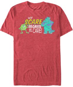 Men_s Monsters Inc We Scare Because We Care Monsters T-Shirt