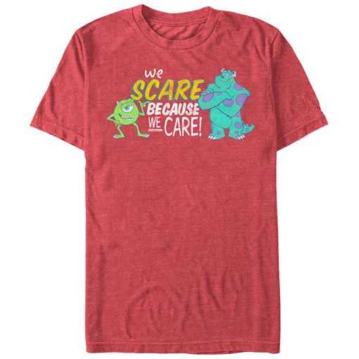 Men_s Monsters Inc We Scare Because We Care Monsters T-Shirt