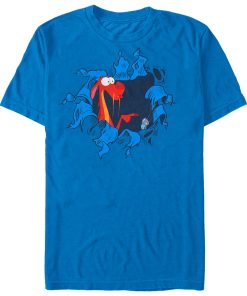 Men_s Mulan Mushu Hole Print T-Shirt