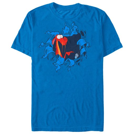 Men_s Mulan Mushu Hole Print T-Shirt