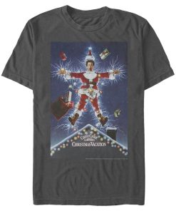 Men_s National Lampoon_s Christmas Vacation Electrified Poster T-Shirt