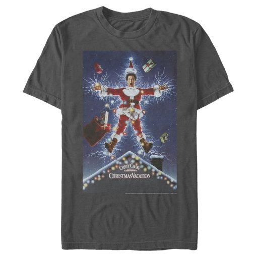 Men_s National Lampoon_s Christmas Vacation Electrified Poster T-Shirt