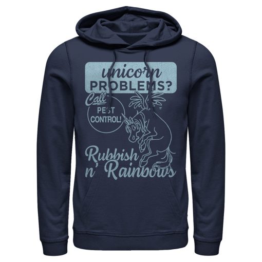 Men_s Onward Rubbish N_ Rainbows Pest Control Pull Over Hoodie