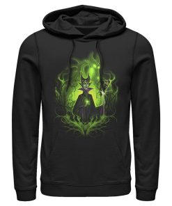 Men_s Sleeping Beauty Dark Detailed Maleficent Pull Over Hoodie