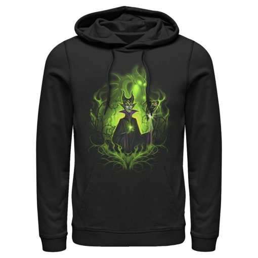 Men_s Sleeping Beauty Dark Detailed Maleficent Pull Over Hoodie