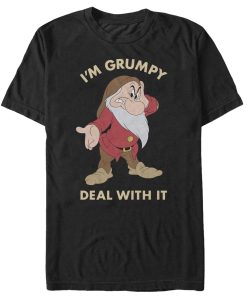 Men_s Snow White and the Seven Dwarfs Grumpy Deal With It T-Shirt