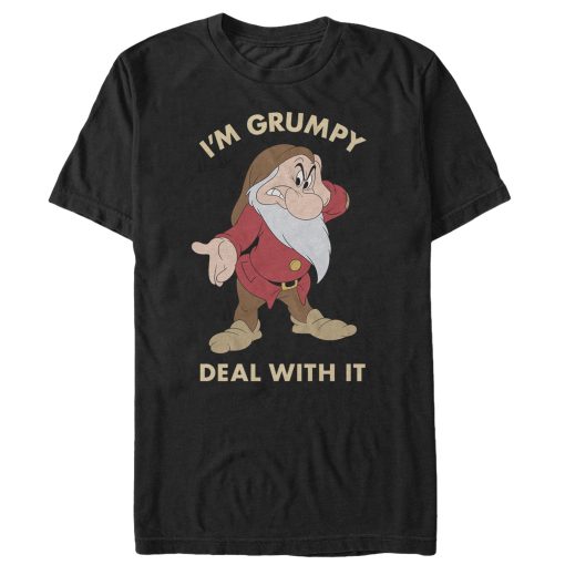 Men_s Snow White and the Seven Dwarfs Grumpy Deal With It T-Shirt