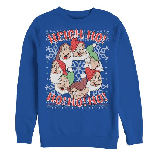 Men_s Snow White and the Seven Dwarfs Xmas Heigh Ho Sweatshirt