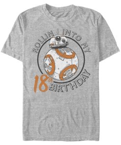 Men_s Star Wars BB-8 Rollin Into My 18th Birthday Portrait T-Shirt
