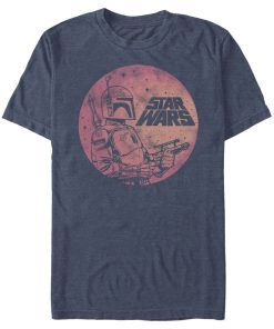 Men_s Star Wars Boba Fett Retro Circle T-Shirt
