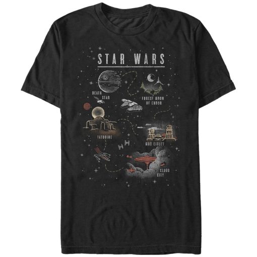 Men_s Star Wars Cartoon Map Quest T-Shirt