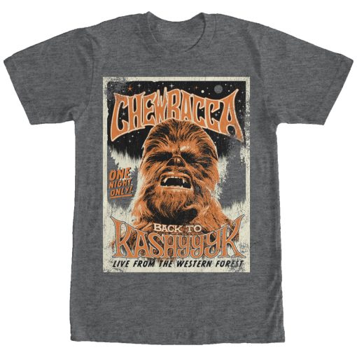 Men_s Star Wars Chewbacca Vintage Concert Poster T-Shirt