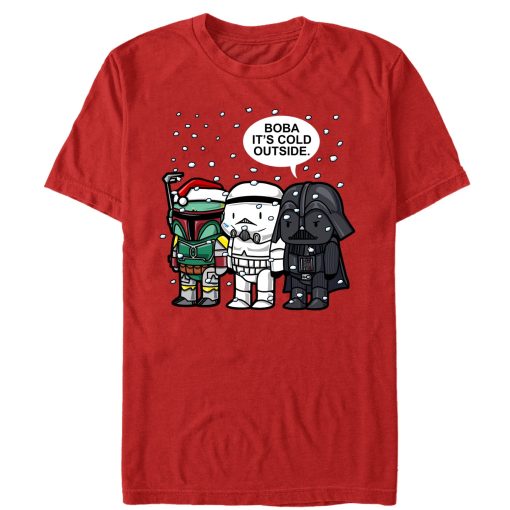 Men_s Star Wars Christmas Boba It_s Cold Outside T-Shirt