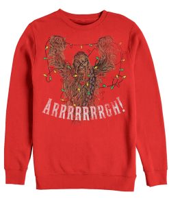 Men_s Star Wars Christmas Chewbacca Lights Sweatshirt