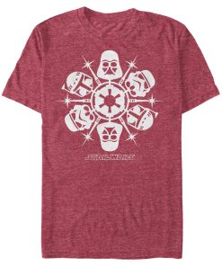 Men_s Star Wars Christmas Dark Side Snowflakes T-Shirt