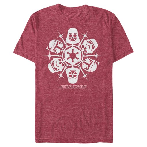 Men_s Star Wars Christmas Dark Side Snowflakes T-Shirt