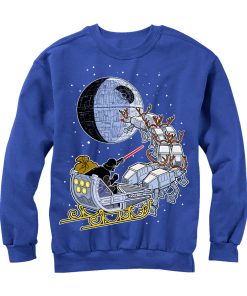 Men_s Star Wars Christmas Darth Vader Santa_s Sleigh Sweatshirt