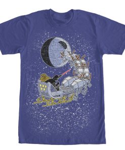 Men_s Star Wars Christmas Darth Vader Santa_s Sleigh T-Shirt