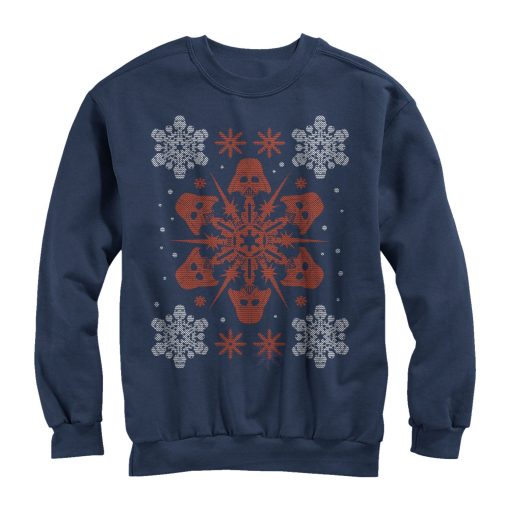 Men_s Star Wars Christmas Darth Vader Snowflake Sweatshirt