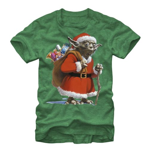 Men_s Star Wars Christmas Santa Yoda T-Shirt