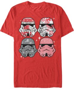 Men_s Star Wars Christmas Stormtrooper Helmets T-Shirt