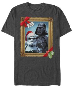 Men_s Star Wars Christmas Vader Trooper Family Photo T-Shirt