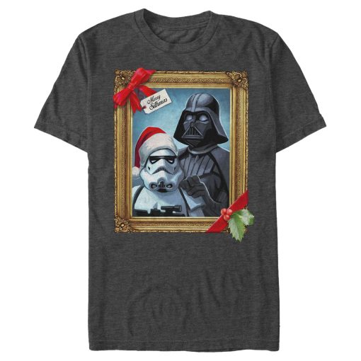 Men_s Star Wars Christmas Vader Trooper Family Photo T-Shirt