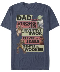 Men_s Star Wars Dad You Are Strong Like A Jedi T-Shirt