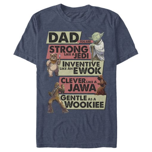 Men_s Star Wars Dad You Are Strong Like A Jedi T-Shirt