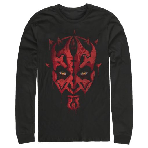 Men_s Star Wars Darth Maul Portrait Long Sleeve Shirt