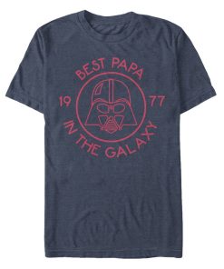 Men_s Star Wars Darth Vader Best Papa in the Galaxy 1977 T-Shirt