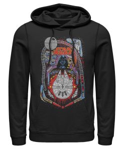 Men_s Star Wars Darth Vader Death Star Pinball Pull Over Hoodie