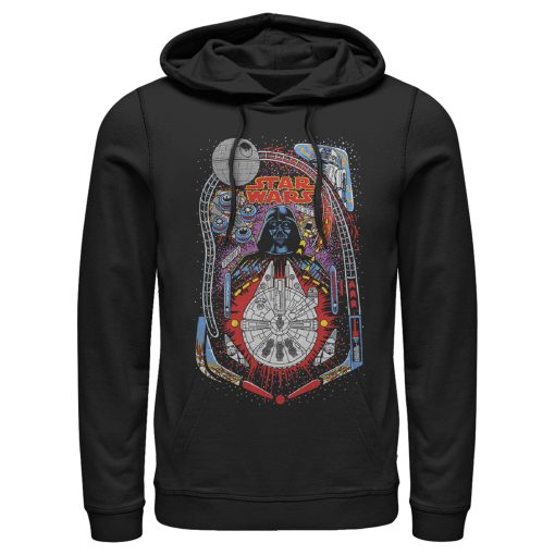 Men_s Star Wars Darth Vader Death Star Pinball Pull Over Hoodie