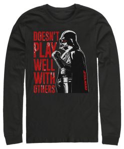 Men_s Star Wars Darth Vader Doesn_t Play Well Long Sleeve Shirt