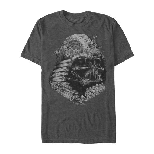 Men_s Star Wars Darth Vader Star Ship Collage T-Shirt