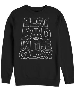 Men_s Star Wars Father_s Day Best Dad Darth Vader Helmet Sweatshirt