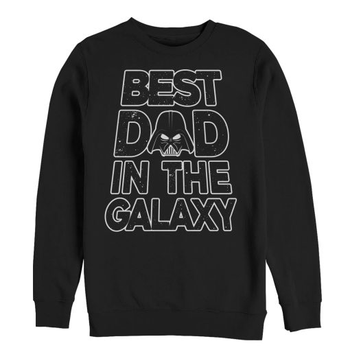 Men_s Star Wars Father_s Day Best Dad Darth Vader Helmet Sweatshirt