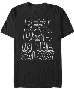 Men_s Star Wars Father_s Day Best Dad Darth Vader Helmet T-Shirt