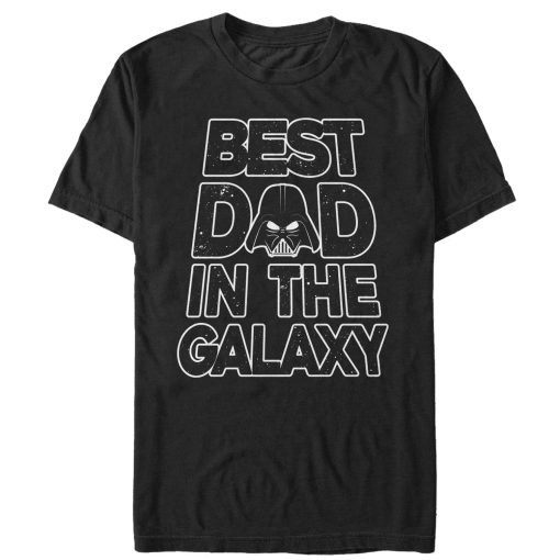 Men_s Star Wars Father_s Day Best Dad Darth Vader Helmet T-Shirt