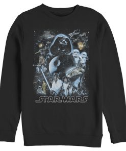 Men_s Star Wars Galaxy Of Stars Poster Sweatshirt