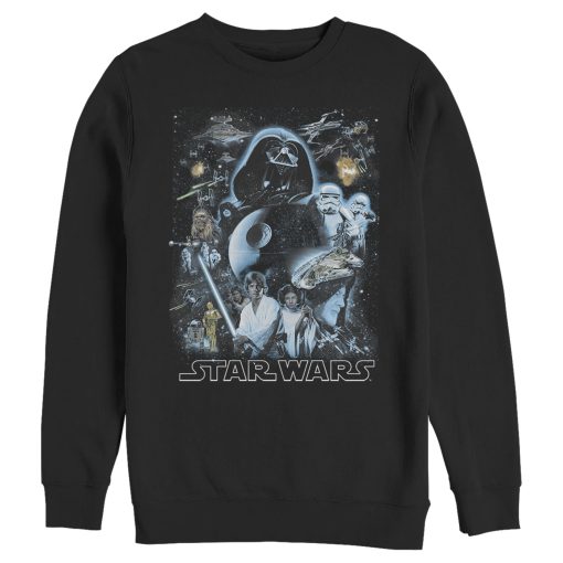 Men_s Star Wars Galaxy Of Stars Poster Sweatshirt