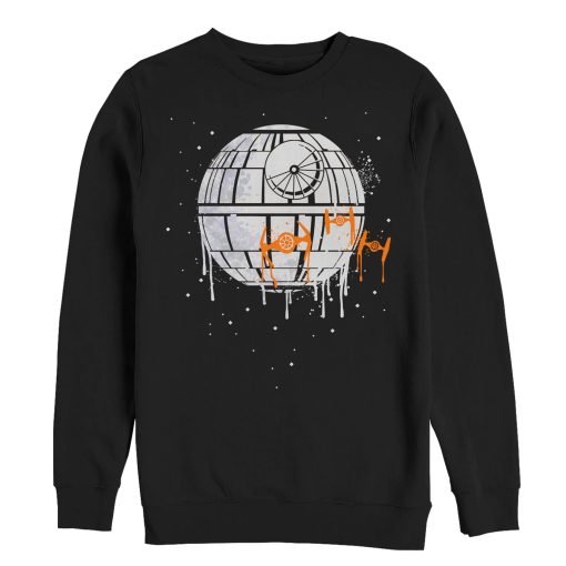 Men_s Star Wars Halloween Death Star Drip Sweatshirt