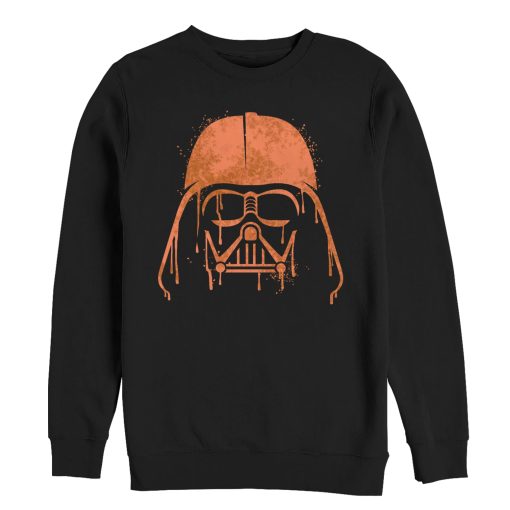 Men_s Star Wars Halloween Vader Helmet Spray-Paint Sweatshirt