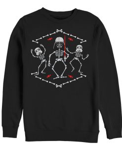Men_s Star Wars Halloween Vader Skeleton Dance Sweatshirt