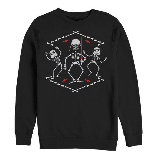 Men_s Star Wars Halloween Vader Skeleton Dance Sweatshirt