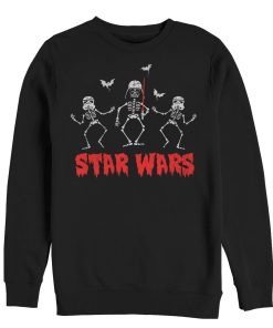 Men_s Star Wars Halloween Vader Skeletons Sweatshirt