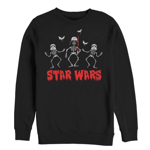 Men_s Star Wars Halloween Vader Skeletons Sweatshirt