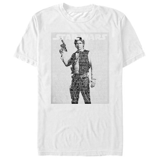 Men_s Star Wars Han Solo Intro Script T-Shirt